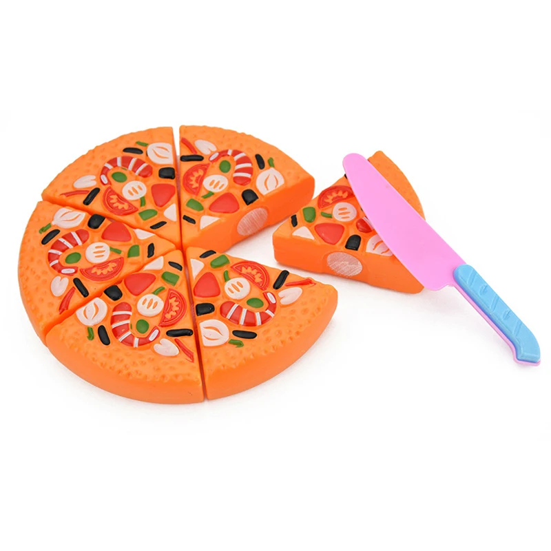KAWO 5 Sets Pizza Slices Simulation Toy Children Dinner Kitchen Pretend