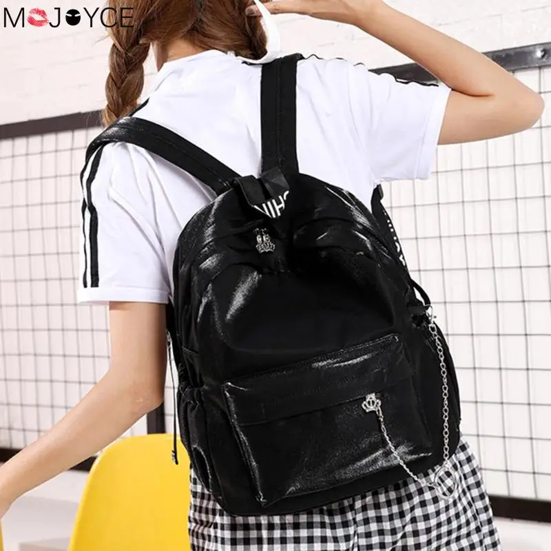 Moda Nylon Mochila adolescente ocasional mujeres de gran capacidad viaje Mochila cremallera Mochila femenina