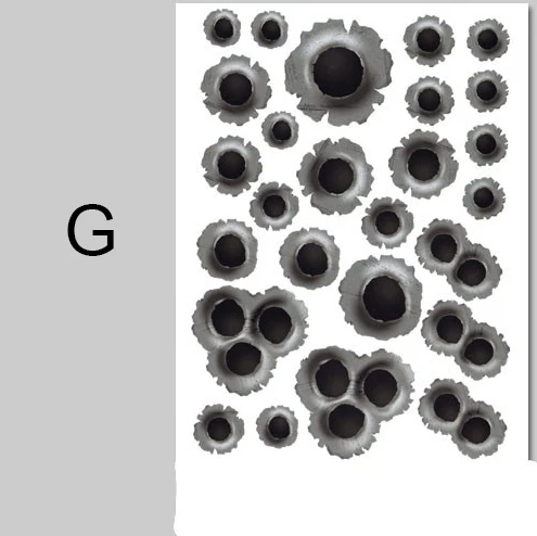 Автомобильные наклейки s 3D моделирование пули пустые отверстия Стайлинг авто мотоцикл сторона модифицированные автомобильные чехлы Аксессуары Украшение Стикер - Название цвета: G