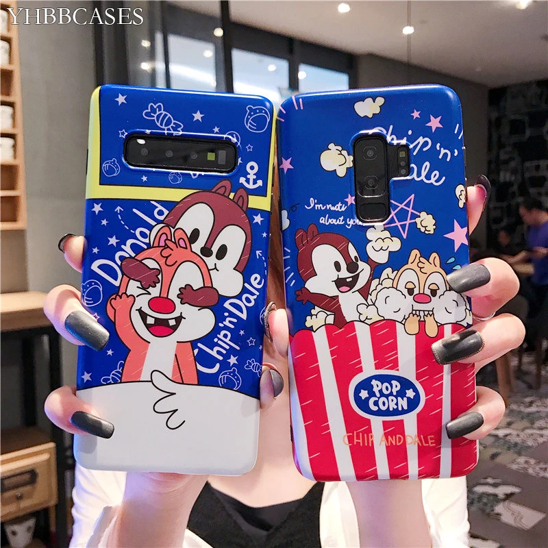 

YHBBCASES For Samsung S10 Plus Soft Silicone Cases Cartoon Naughty Squirrel Phone Cover For Samsung Galaxy S8 S9 Plus Note 8 9