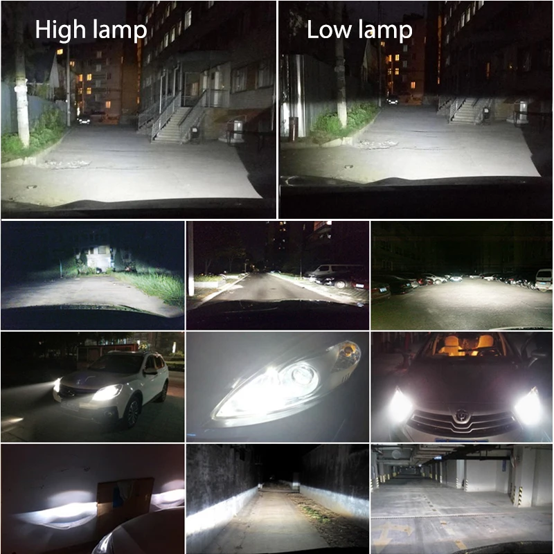2 шт. 12 В 24 Автомобильные фары H4 LED H7 H1 H3 H11 H13 H27 HB3 HB4 9005 9006 9007 72 Вт 8000LM 6000 К
