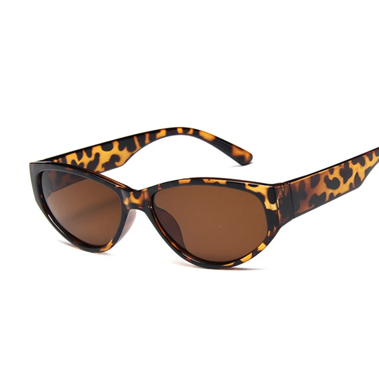 Сексуальные солнцезащитные очки "кошачий глаз" для женщин, фирменный дизайн, зеркальные солнцезащитные очки для девушек, круглые линзы, солнцезащитные очки для женщин, UV400 Oculos - Цвет линз: Leopard