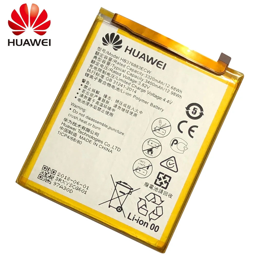 

Original Huawei Replacement Li-ion Phone Battery HB376883ECW For Huawei Ascend P9 Plus VIE-AL10 3400mAh