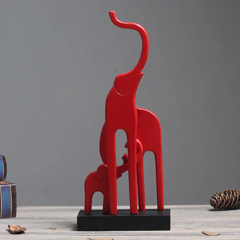 الإبداعية خشبية الفيل الأسرة تمثال الأحمر الفيل حلية تأثيث المقالات الزفاف هدايا التلفزيون مجلس الوزراء خزانة زينة