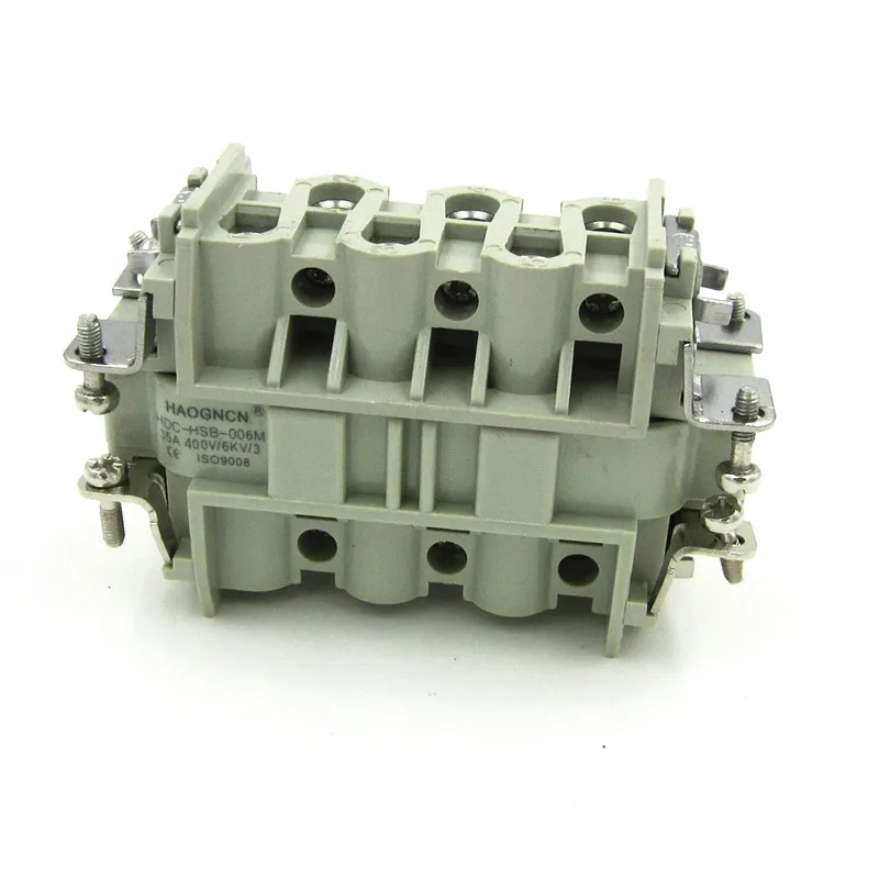 HDC-HSB-006M/F разъем для тяжелых условий эксплуатации 6 контактов 35 А прямоугольная