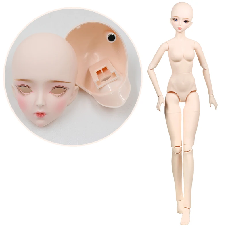 DBS 1/3 BJD кукла игрушки Обнаженная 62 см DF принцесса модные куклы шарнир тело белая кожа подарок на день рождения SD как кукла - Цвет: 3 Open the head