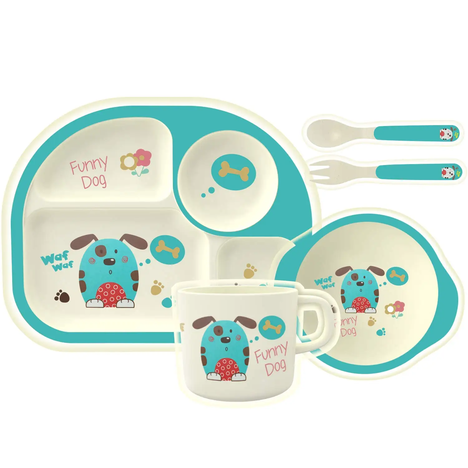 LY0110 5pcs/Set Kids Dinnerware Set Bamboo Baby Dinner Set with Plate/Bowl/Cup/Spoon/Fork Tableware Sets for Baby LY0110 5pcs/Set Kids Dinnerware Set Bamboo Baby Dinner Set with Plate/Bowl/Cup/Spoon/Fork Tableware Sets for Baby