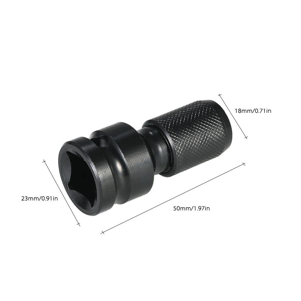 Change Socket Adapter 1//2inch Drive to 1//4inch Hex Drill Chuck For Impact Wrench