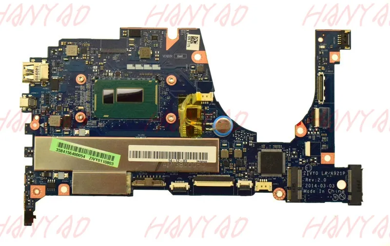  FRU 90005929 For Lenovo YOGA 2 13 W8P Laptop Motherboard LA-A921P Mainboard i5 cpu Processor RAM 4G