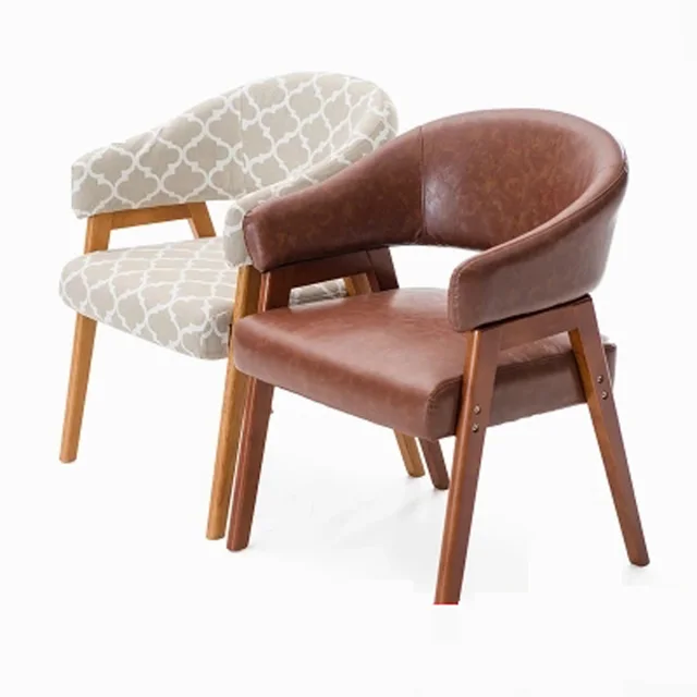 New Stylish Solid Wood Dining Chair Sitting Room Sofa With Armrest New Stylish Solid Wood Dining Chair Sitting Room Sofa With Armrest Cotton And Leather