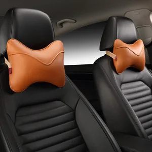 Image 4 - 車の革呼吸ヘッドレスト車の枕骨首枕ヘッドレストの四季の車のシートクッション