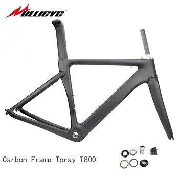 

T800 Carbon Road Bike Bicycle Frame Super Light Durable 700C 510/540/560mm Di2 Mechanical BSA Matte Frame+Fork+headset SJ560