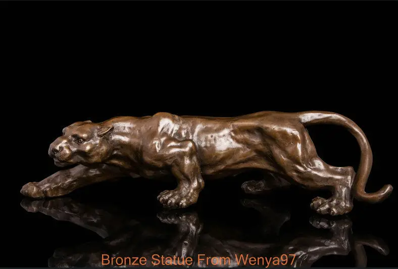 Art Deco Sculpture Jaguar Panther Animal Bronze Statuein Statues & Sculptures from Home