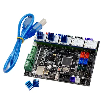 

V1.0 Integrated Controller Mainboard + 5pcs TMC2208 V1.0 Stepper Motor Driver Compatible Ramps1.4/Mega2560 R3 For 3D Printer