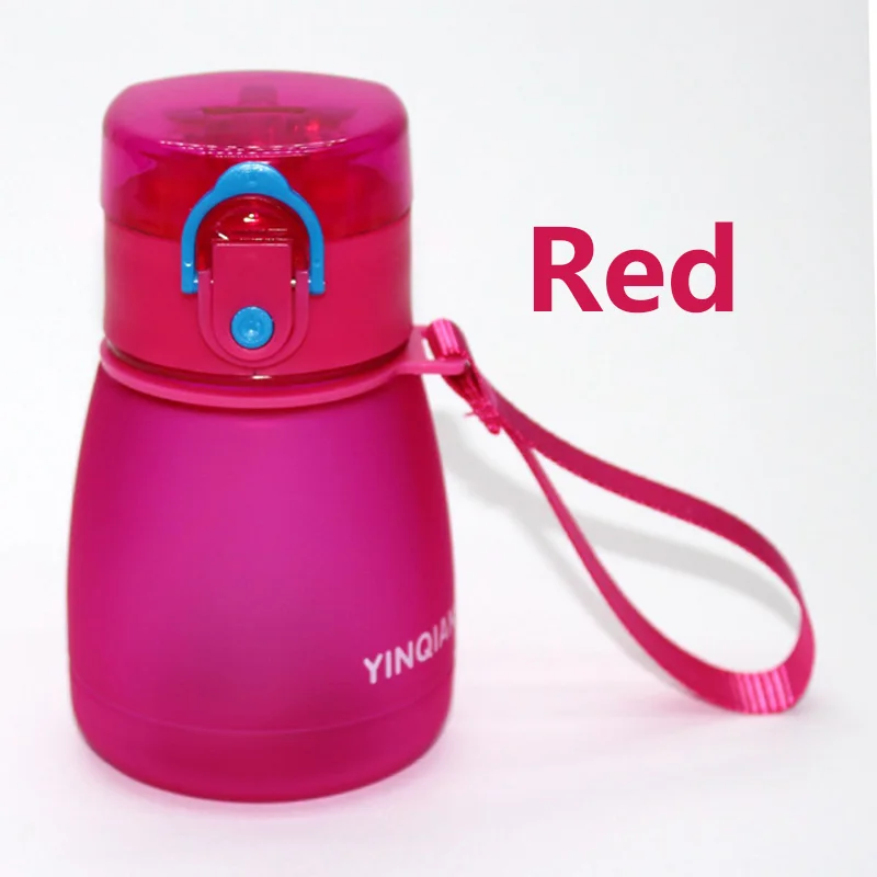 Цветок ветра 320 мл детская Пипетка бутылка для воды с веревкой для переноски и предотвращения утечки пластиковая детская бутылка для воды - Цвет: Красный