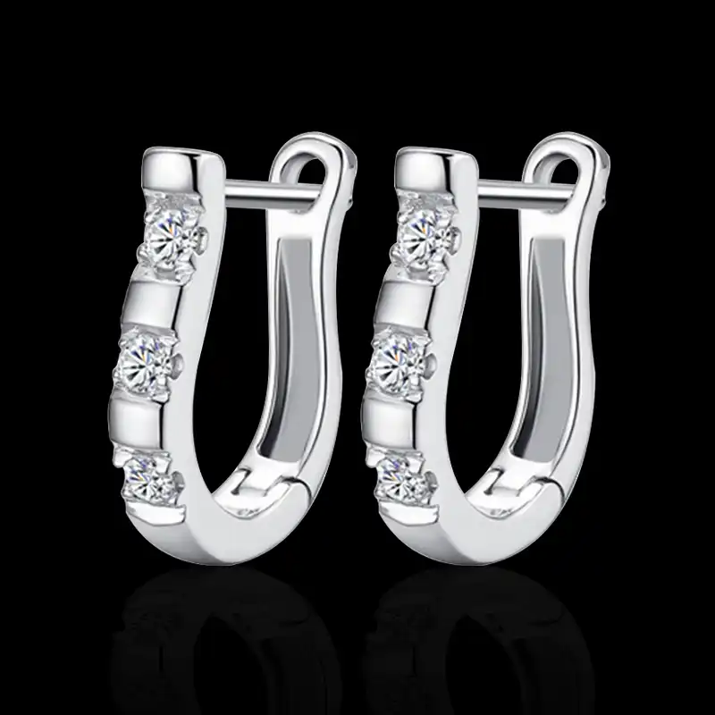 925 Стерлинговое серебро Женская циркониевая серьги Han edition Новые женские хрустальные серьги ювелирное украшение с оригинальным дизайном xh-07