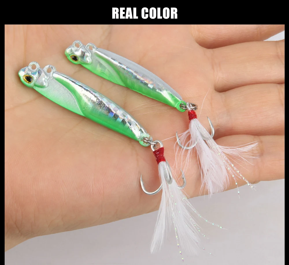 New Metal Fishing Lures 10g 15g Vibrations Spoon Lure Casting Jigs 3D Eyes Artificial Freshwater Saltwater Fishing Lure  (3)