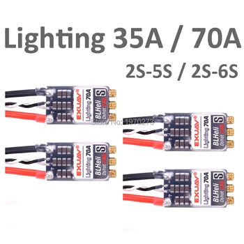 

4pcs/lot EXUAV Lighting 35A 2-5S / 70A 2S-6S BLHeli_s ESC Dshot Oneshot support PMW Oneshot125 / 42 for FPV RC Drone Quadcopter