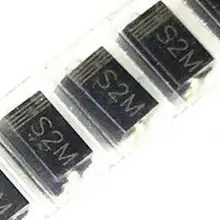 100 шт./лот диод S2M SMA RL207 DO-214AC SMD 2A 1000 V выпрямителя