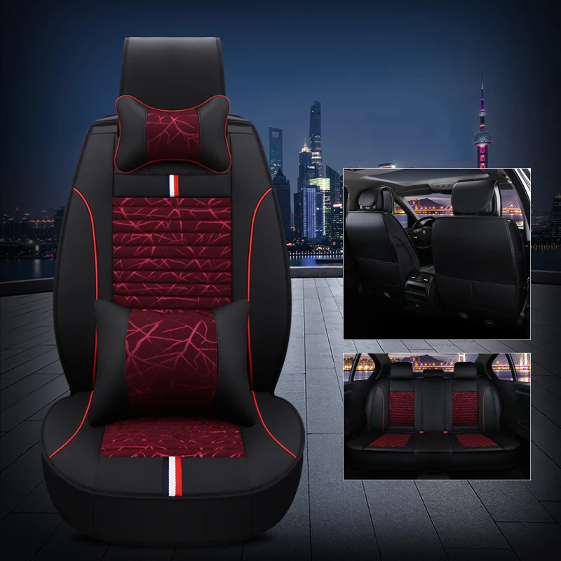 

WLMWL Universal Leather Car seat cover for Hyundai all models elantra terracan accent azera lantra tucson iX25 i30 iX35