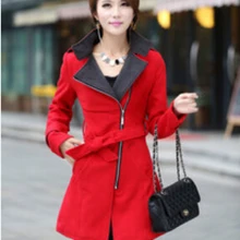 Женское шерстяное пальто женское длинное шерстяное зимнее пальто красный белый желтый жакет женское двубортное пальто женское пальто