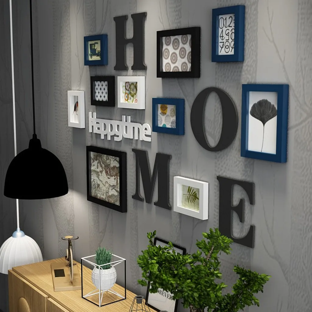 

Shop owner recommended Family Photo Frame Picture Sticker Home Hanging Wall Collage Decor Wedding decorative items and Household