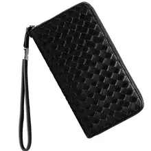 Marque de luxe Hommes Véritable Portefeuille En Cuir Top en peau de Mouton Hommes Portefeuilles D’embrayage Plaid Sac À Main En Cuir Carteira Masculina Téléphone Sac
