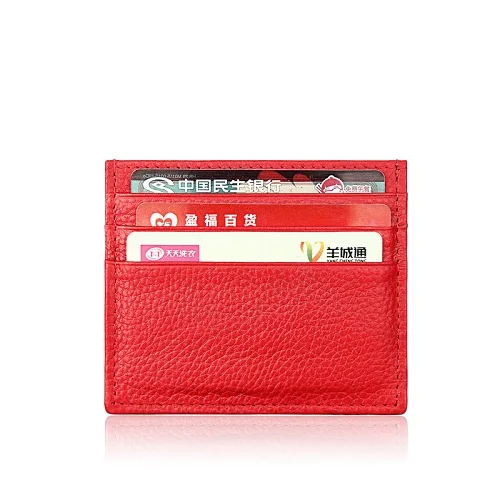 Путешествия унисекс тонкий Visa кредитный держатель для карт кошелек для женщин из натуральной кожи чехол для кредитных карт для мужчин бизнес подарок Lomelobo MDN-KB031 - Цвет: Red