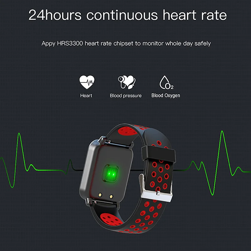 Умные спортивные часы SN60 Android IOS Heart Rate мужской женский браслет кровяное давление фитнес-трекер цветной водонепроницаемый браслет для активности