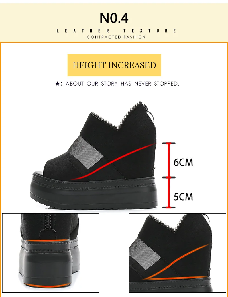 2018 Women Platform Creepers Sandals Black Female Stripper High Heels Summer Thick Bottom Peep Toe Lady Shoes High-Heeled Sandal (6)