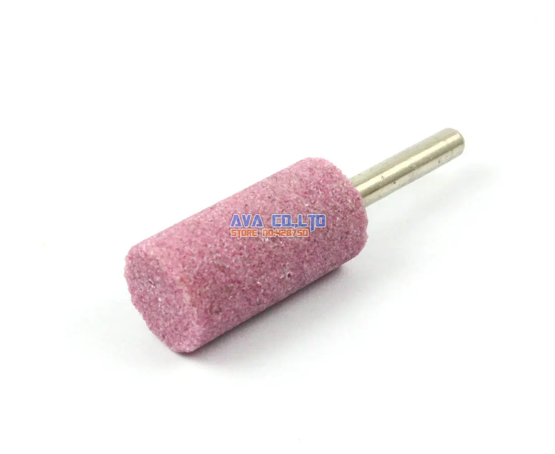 10 Pieces 19x38mm Mounted Point Pink Aluminum Oxide Abrasive Grinding Stone Bit 6mm Shankin