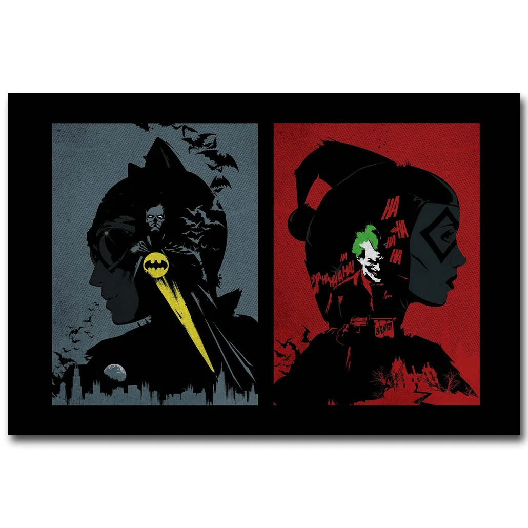 

Harley Quinn Cat Woman - Batman Superhero Comic Art Silk Fabric Poster Print 13x20 24x36inch Anime Picture for Wall Decor 029