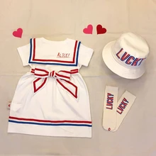 EnkeliBB/ г.; Bebe; милое летнее платье в Корейском стиле для маленьких девочек; Детские платья в морском стиле; белые платья для девочек