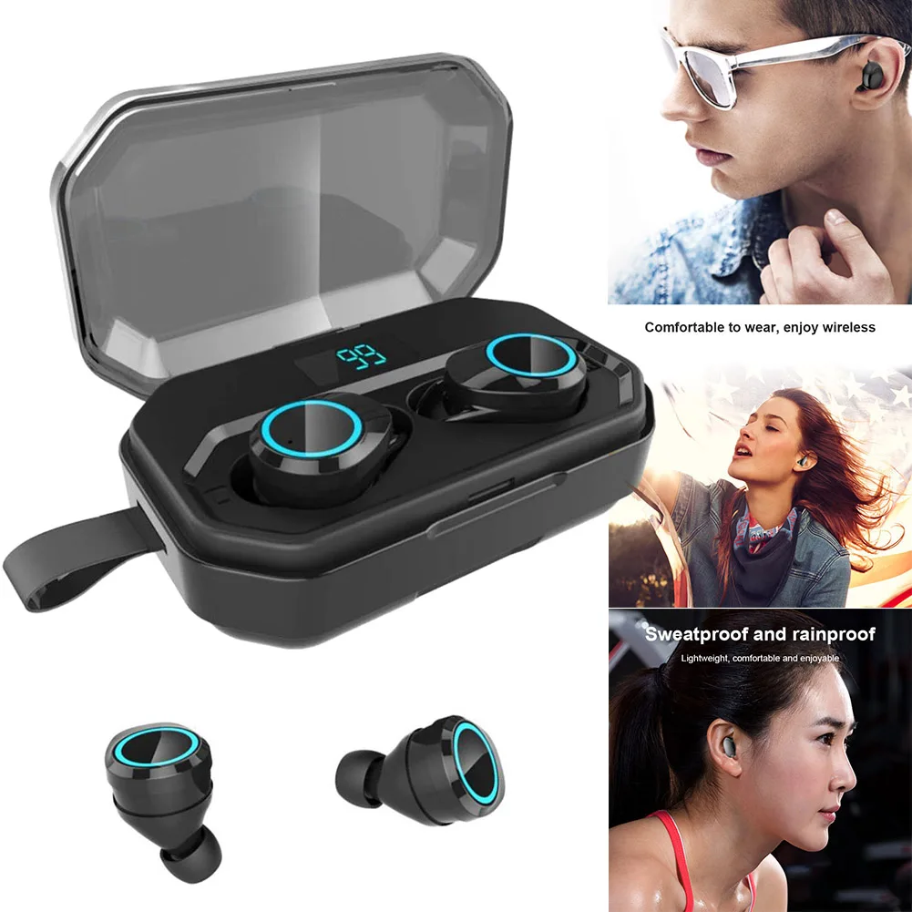 

Wireless Earphone In-ear Stereo Bluetooth 5.0 Headphone with Large Capacity Charging Pod @JH