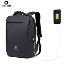 

OZUKO Brand New Multifunctional Men's Backpack USB Charging Business Laptop Backpack Fashion Casual Student School Bag Rucksacks