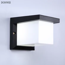 12 Вт светодиодный настенный светильник, современный настенный светильник, AC 85-265 в, водонепроницаемый наружный светильник, для сада, двора, украшения дома