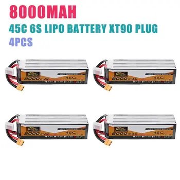 

1/2/4PCS ZOP Power 22.2V 8000mAh 45C 6S Lipo Battery XT90 Plug for FPV Racing Drone Quadcopter Spare Parts & Accessories