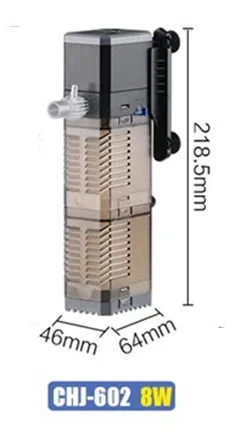 3 в 1 Многофункциональный мини внутренний фильтр аквариумный аквариум погружной внутренний фильтр водопад с насосом спрей циркуляция - Цвет: CHJ-602
