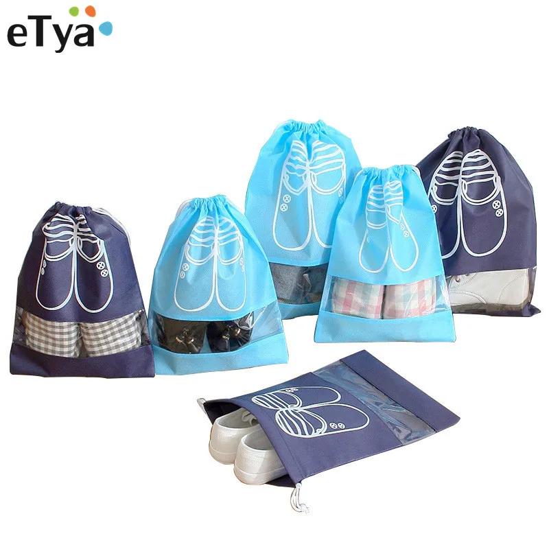 eTya 1PCS Fashion Women Men Travel Drawstring Bag Non Woven Fabric