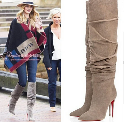 bottes plissees femme