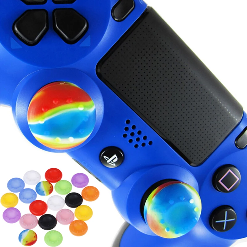 

20pcs/lot 10 colors Rubber Silicone Cap Analog Controller Silicone Cap Cover Thumb Stick Grip For PS3 PS4 XBOX 360