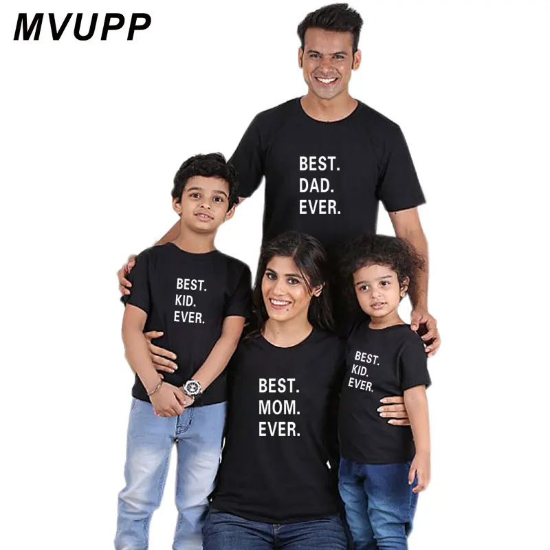 Лучшие комплекты для папы, мамы, папы, мамы и семьи Одинаковая одежда футболка платье для мамы и дочки, сына и папы