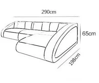 Современный минималистичный толстый кожаный диван в форме углов первый слой кожаный диван-комбинация гостиной - Цвет: 1 LOUNGE 2 SEATER