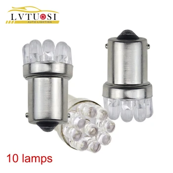 

LVTUSI 10X Car 9 SMD LED 1156 ba15s 12V bulb Lamp Truck Car Moto Tail Turn Signal Light White Red Blue yellow (BA15S(1156)) DJ