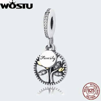 

Real 925 Sterling Silver Family Tree Dangle Beads Fit Original WST Charm Bracelet Authentic Luxury DIY Jewelry SDPS306