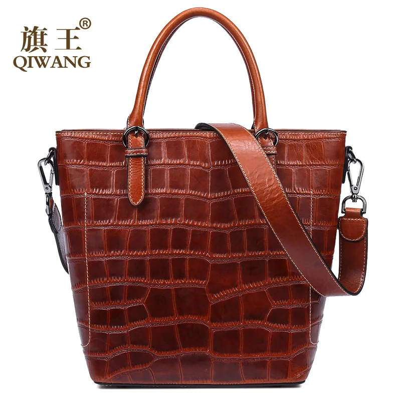 Crocodile Retro Women Bag Luxury Women Design Fashion Retro Leather Tote Handbag Solid Bucket Bag Design Fashion Bags Crocodile Retro Women Bag Luxury Women Design Fashion Retro Leather Tote Handbag Solid Bucket Bag Design Fashion Bags