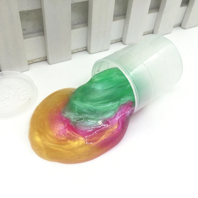 1 шт. Радужная бочка O Slime цветная хрустальная глина Моделирование детей умный