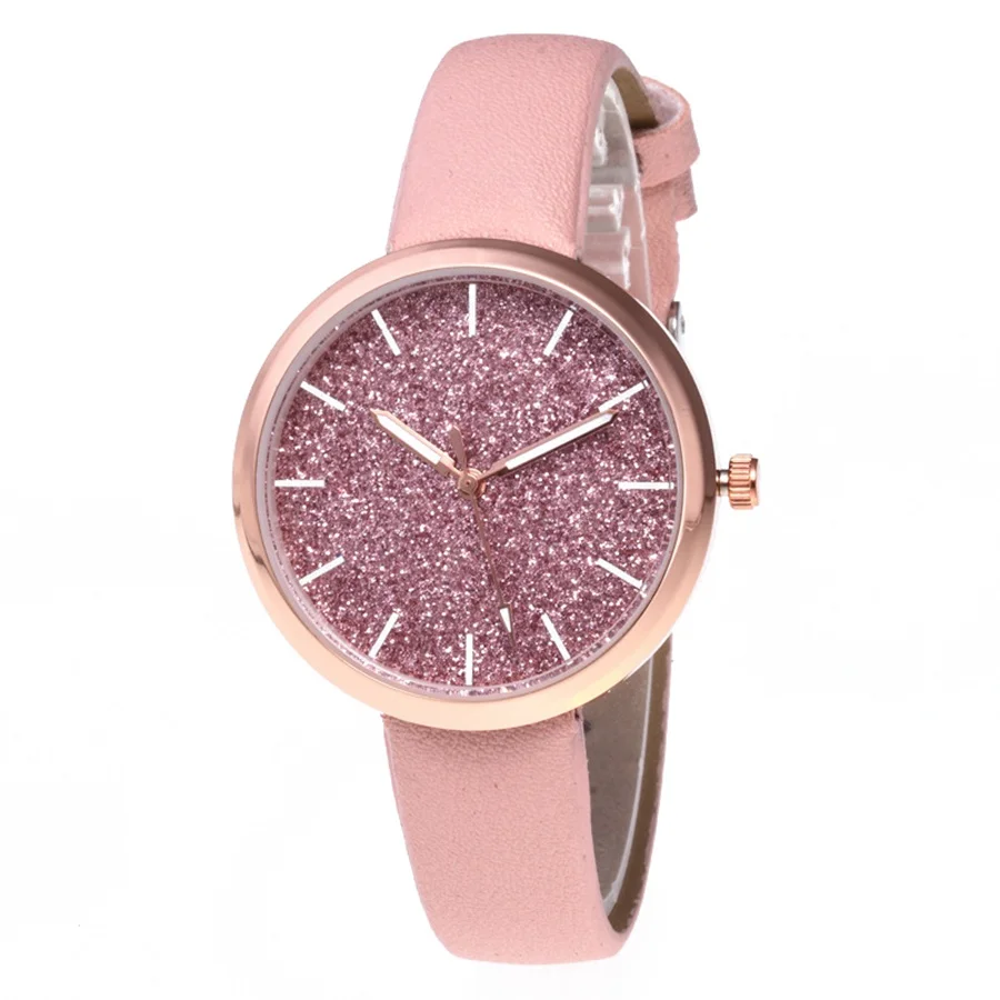 

Hot Sale New Fine Leather Strap Women Fashion Watches Simple Scale Full Star Female Models Quartz Watch Ladies Relogio Feminino