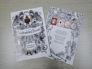 

English Edition Enchanted Forest Coloring Book 16 Pages Secret Garden Styles For Adult Relieve Stress Painting Drawing Books