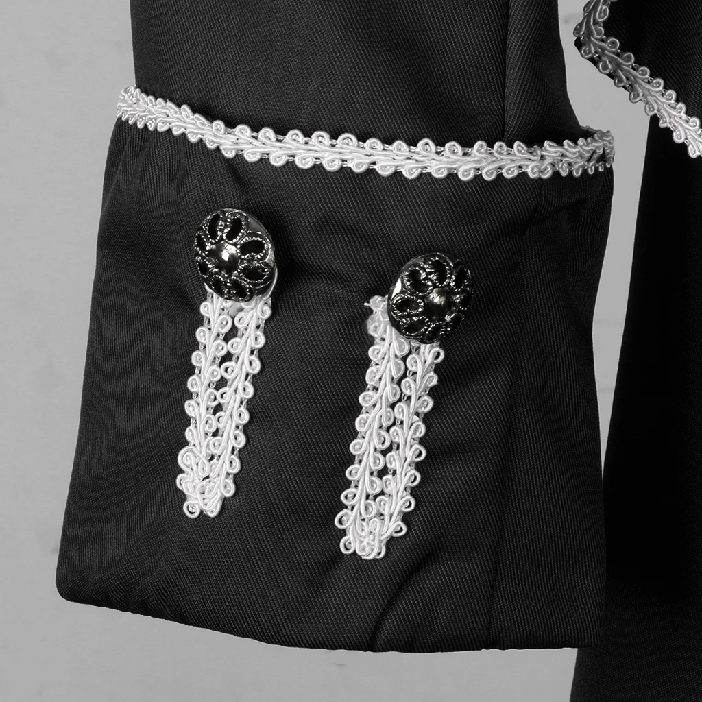 Men's Victorian Frock Coat Gothic Steampunk Jacket Vintage Tailcoat Cosplay Drama Playing Costume Overcoat